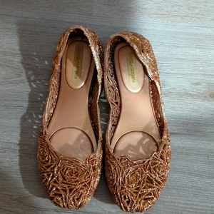 Melissa gold glitter shoes